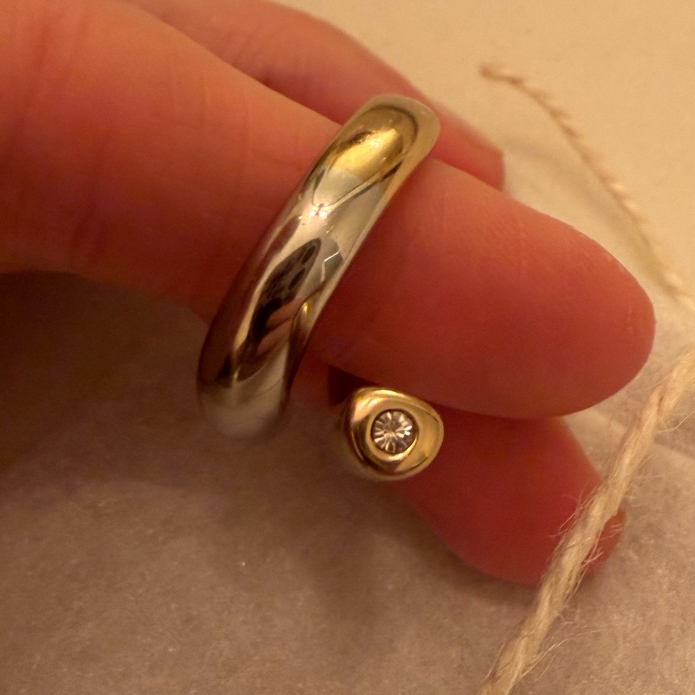 DEMARSON
Ana Two-tone Ring in 12kt Gold-plated Brass - Picture 8 of 10